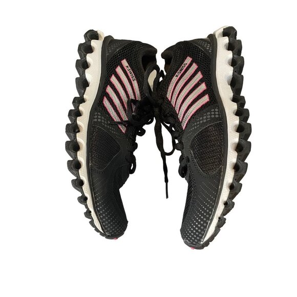 K Swiss 93524 094 M Black Low Profile X160 Comfort Pink Black Silver Shoes Sz 9 - Picture 3 of 7